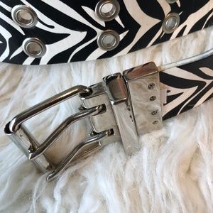 Zebra/Wht (L-XL)Reversible Retro Style Wide Belt!